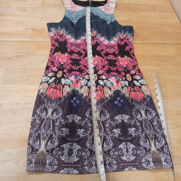 Lulu’s Rococo Supernova Fuchsia Mirror Print Dress Sz S  Small Kaleidoscope - Picture 15 of 16